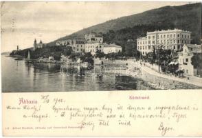 Abbazia, Südstrand, Hotel Bellevue / beach, hotel, villas. Alfred Dietrich 117. (EK)
