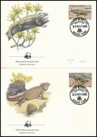 1986 WWF: Leguán sor 4 db FDC-n Mi 777-780