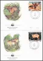 WWF: Bóbitásantilop sor 4 db FDC-n WWF: Duiker set on 4 FDC