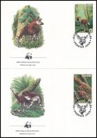 WWF: Okapi set on 4 FDC WWF: Okapi sor 4 db FDC-n