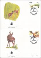 WWF: Bongó sor 4 db FDC WWF: Bongo set 4 FDC