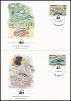 WWF: Fish set on 4 FDC WWF: Halak sor 4 db FDC-n