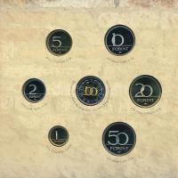 2005. 1Ft-100Ft (7xklf) forgalmi sor szettben + 2005. 10Ft "József Attila" T:PP