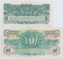 Nagy-Birtannia / Katonai kiadás 1948. 6p + 10Sh biztonsági szállal T:III,III-
Great Britain / Briti...