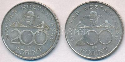 1994. 200Ft Ag "Deák" (2x) T:2