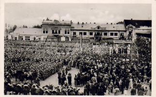 Beregszász Foto AK so Stpl: Beregszász visszatért