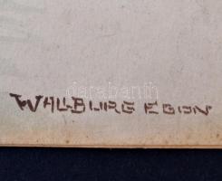 Wallburg Egon/ Zórád Ernő (1911-2004): Asszonyok a pataknál. Akvarell, papír-karton, jelzett, 25×34 ...