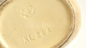 Hummel szívecskés kulacs dugóvel, mázas kerámia, jelzett, kis kopásokkal, m: 20 cm