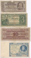 7db-os vegyes bankjegy tétel, egy magyar koronával, közte még Ukrajna / Német megszállás 1942. 5K + 10K; Szovjetunió 1937. 1Ch T:III,III- 7pcs of various banknotes, with one Hungarian Korona note, inlcuding Ukraine / German occupation 1942. 5 Karbowanez + 10 Karbowanez; Soviet Union 1937. 1 Chervonetz C:F,VG