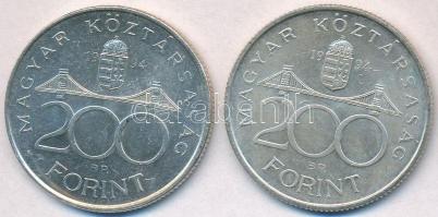 1994. 200Ft Ag "Deák" (2x) T:2