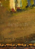 Iványi jelzéssel (Iványi-Grünwald Béla műhelyéből): Cigány tábor.  Olaj, vászon, festék kopásokkal, ...