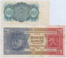 Csehszlovákia 1926. 20K + 1961. 3K T:III,III-
Czechoslovakia 1926. 20 Korun + 1961. 3 Korun C:F,VG