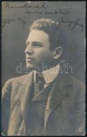 Beregi Sándor (1876-1943) színász, festő, grafikus aláírt fotólapja