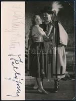 Palló Imre (1891-1978) és Réthy Eszter (1917-2004) operaénekes és színésznő aláírt fotója / Autograph signed photo