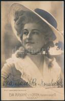 Eva Plaschke-von der Osten (1881-1936) színésznő aláírt fotója. Hajtásnyommal / Autograph signed photo 9x13 cm