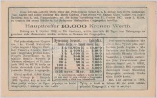 Budapest 1903. "Tanuló Sorsjegy" 1K értékben, felülbélyegzéssel T:I- kis szakadás