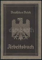 1936 Deutsches Reich Arbeitsbuch, kitöltött német birodalmi munkakönyv / 1936 Deutsches Reich Arbeitsbuch (workers ID)