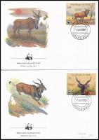 WWF: Common eland set on 4 FDC WWF: Jávorantilop sor 4 FDC-n