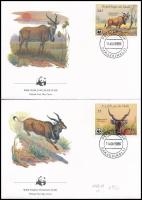 WWF: Common eland set on 4 FDC WWF: Jávorantilop sor 4 FDC-n