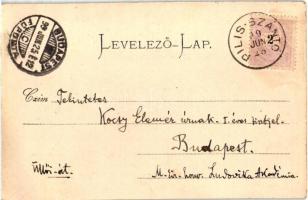 1899 Budapest V. Eötvös szobor, Magyar-Francia Biztosító- és Részvénytársaság épülete (EK)