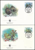 WWF: Fish set on 4 FDC WWF: Halak sor 4 db FDC-n