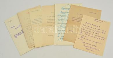 1935 Hunyady Ferenc (1874-?) részére írt gratulálólevelek képviselői kinevezése alkalmából írt gratulálólevelek, összesen 6 db