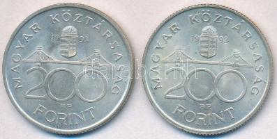 1993. 200Ft Ag "MNB" (2x) T:2