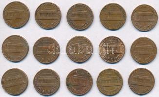 Amerikai Egyesült Államok 1959-1979. 1c Cu-Zn (25x) T:2
USA 1959-1979. 1 Cent Cu-Zn (25x) C:XF
Kra...
