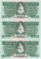 1983. november 10. 1000Ft "C" (3x) sorszámkövetők T:II szép, ropogós papír