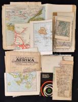 52 db vegyes régi térkép (Afrika, Németország, Berlin S-Bahn, stb.)