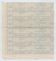 Békés 1899. "Békési Takarékpénztár Részvény-Társaság" névre szóló részvénye 100K-ról, szár...