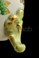 Herendi Viktória mintás porcelán lámpatest, kézzel festett, jelzett, kis kopásnyomokkal, m: 23,5 cm