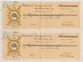 Abádszalók 1936-1941. 8db kitöltött váltó, mindegyik bélyegekkel és bélyegzéssel T:II,II-,III