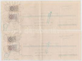 Abádszalók 1936-1941. 8db kitöltött váltó, mindegyik bélyegekkel és bélyegzéssel T:II,II-,III