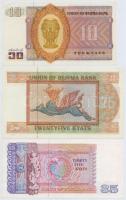 Burma 1972. 25K + 1973. 10K + 1986. 35K T:I,I-
Burma 1972. 25 Kyats + 1973. 10 Kyats + 1986. 35 Kya...