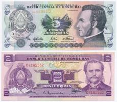 Honduras 1976. 2L + 2003. 5L T:I Honduras 1976. 2 Lempiras + 2003. 5 Lempiras C:UNC