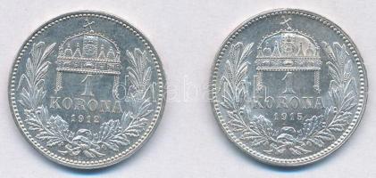 1912KB-1915KB 1K Ag "Ferenc József" (2x) T:1-
Adamo K5.1