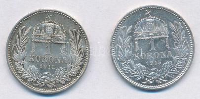 1912KB-1915KB 1K Ag "Ferenc József" (2x) T:1-
Adamo K5.1