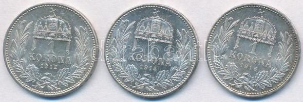 1912KB-1915KB 1K Ag "Ferenc József" (3xklf) T:1-
Adamo K5.1