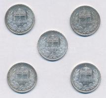 1912KB 1K Ag "Ferenc József" (5x) T:1-
Adamo K5.1