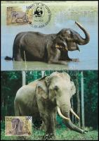 1986 WWF: Elefántok sor 4 db CM-en Mi 753-756