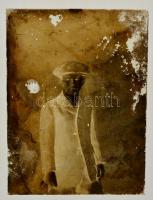 cca 1900 Műtermi portrék, 4 db üveglemez negatív, 12x9 cm