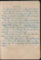 1943 Lévai Sándor (1877-?) szociáldemokrata politikus jegyzetfüzete a napi események rövid összefogl...