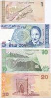 Kirgizisztán 1997. 5S + 2000. (DN) 1S + 2002. (DN) 20S + 50S T:I 
Kyrgyzstan 1997. 5 Som + 2000. (N...