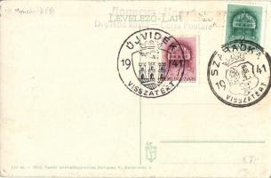 Szabadka, Subotica; pályaudvar, vasútállomás, villamos / railway station, tram + 1941 Újvidék vissza...