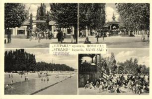 Újvidék, Novi Sad; strand, fürdőzők / beach, bathing people + 1941 Újvidék visszatért So. Stpl.