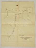 Német hadsereg felvonulási iránya Franciaországban, 1940-ben, térkép, Frankreich, Marschweg u. Kampforte d. 83. J. D. in der Zeit vom 16.5.-21.6.40, 1:1000.000, Armee Kartenstelle, német nyelven, 51x42 cm./ Marching route and camped of the German Army in Franc, in 1940, map, Frankreich, Marschweg u. Kampforte d. 83. J. D. in der Zeit vom 16.5.-21.6.40, 1:1000.000, Armee Kartenstelle, in German language, 51x42 cm.