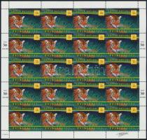 Protection of rainforests margin stamp pair + mini sheet + block Esőerdők védelme ívszéli bélyegpár ...
