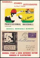 Elten F. Schiller: Baseball... stamps... autographs. Baseball kártya katalógus. San Diego, 1982. Hentzel. Szerzői dedikálással / With authors autograqph dedication.