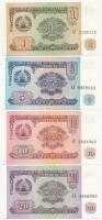 Tádzsikisztán 1994. 1R + 5R + 10R + 20R + 100R + 200R + 500R + 1000R T:I Tajikistan 1994. 1 Ruble + 5 Ruble + 10 Ruble + 20 Ruble + 100 Ruble + 200 Ruble + 500 Ruble + 1000 Ruble C:UNC Krause 1.a, 2.a, 3.a, 4.a, 6.a, 7.a, 8.a, 9.a